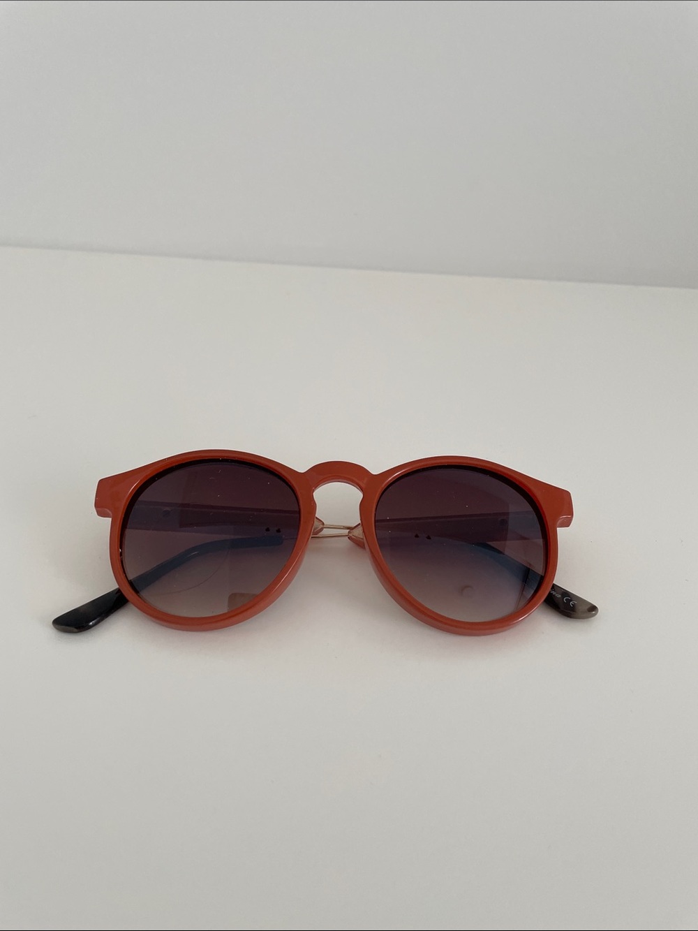 Round Orange Sunglasses - UV Tinted Lenses
